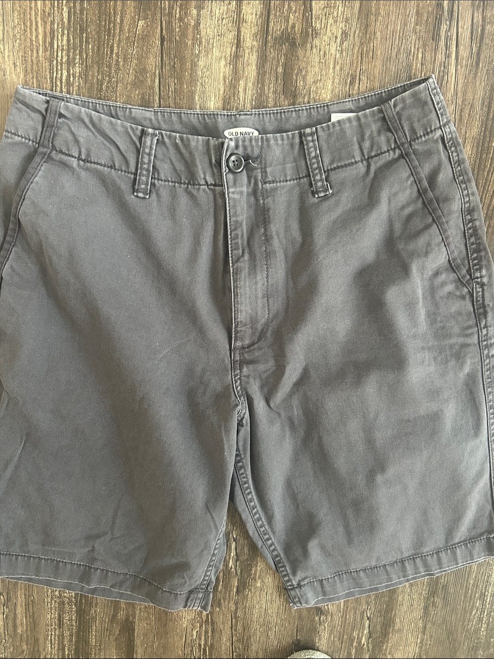 Old Navy Men's Dark Gray Flat Front Chino Shorts